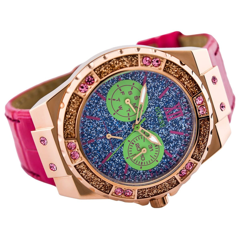 Guess Limelight Quartz Multicolor Dial Red Leather Strap Watch For Women - W0775L4 Buy Now By Guess