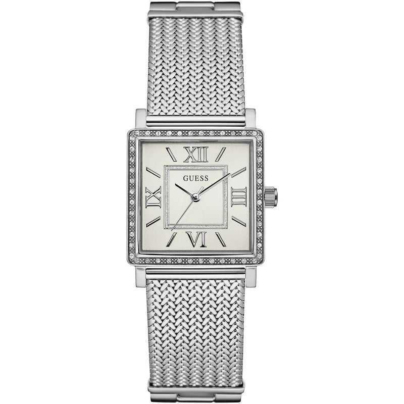 Guess Highline White Dial Silver Mesh Bracelet Watch For Women - W0826L1 Buy Now By Guess