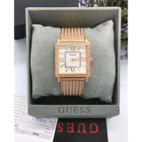 Guess Highline Off White Dial Rose Gold Stainless Steel Mesh Strap Watch For Women - W0826L3 Buy Now By Guess