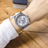 Guess Starlight Multifunction Diamonds White Dial White Rubber Strap Watch for Women - W0846L8 Buy Now By Guess