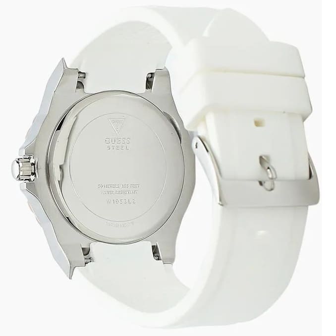 Guess Limelight White Dial White Rubber Strap Watch for Women - W1053L2 Buy Now By Guess