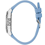 Guess Limelight Crystals White Dial Blue Rubber Strap Watch for Women - W1053L5 Buy Now By Guess