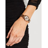 Guess G-Twist Rose Gold Dial Rose Gold Steel Strap Watch for Women - W1082L3 Buy Now By Guess