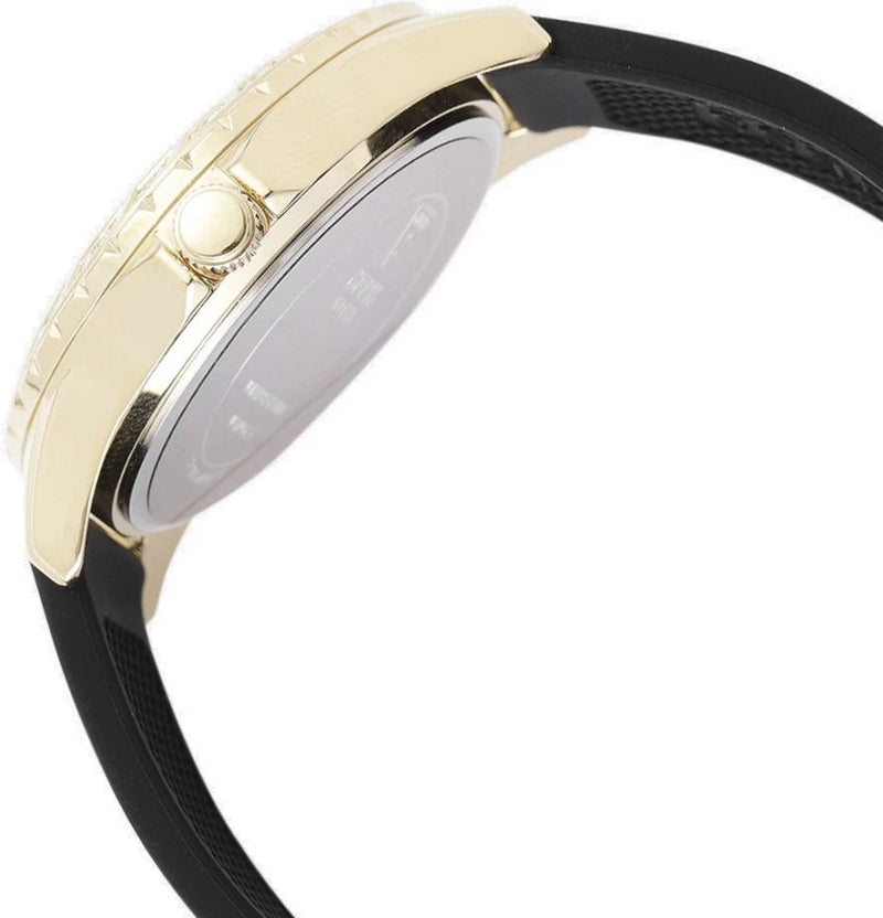 Guess Swirl Quartz Black Dial Black Silicone Strap Watch for Women - W1096L3 Buy Now By Guess