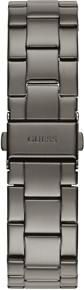 Guess G Twist Diamonds Purple Dial Black Steel Strap Watch For Women - W1201L4 Buy Now By Guess