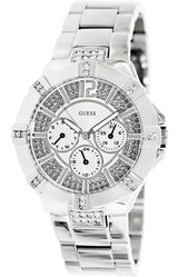 Shop Guess Vista Diamonds Silver Dial Silver Steel Strap Watch for Women - W12080L1 in USA