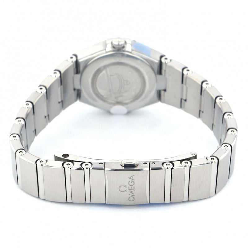 Shop Omega Constellation Manhattan Quartz Diamonds Blue Dial Silver Steel Strap Watch for Women - 131.15.25.60.53.001 in USA