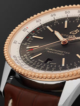 Shop Breitling Navitimer 1 Automatic 41mm Brown Dial Brown Leather Strap Mens Watch - U17326211M1P2 in USA