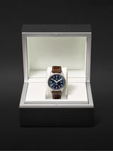 IWC Pilot's Mark XVIII Le Petit Prince Blue Dial Brown Leather Strap Watch for Men - IW327004 Buy Now By IWC