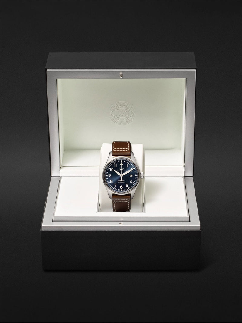 IWC Pilot's Mark XVIII Le Petit Prince Blue Dial Brown Leather Strap Watch for Men - IW327004 Buy Now By IWC