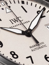 IWC Pilot's Watch Mark XVIII White Dial Black Leather Strap Watch for Men - IW327002 Buy Now By IWC