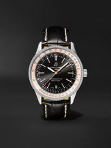 Shop Breitling Navitimer 1 Automatic 41mm Black Dial Black Leather Strap Mens Watch - A17326211B1P1 in USA