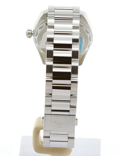 Shop Omega Seamaster Aqua Terra Quartz Diamond Black Dial Silver Steel Strap Watch for Women - 220.10.28.60.51.001 in USA