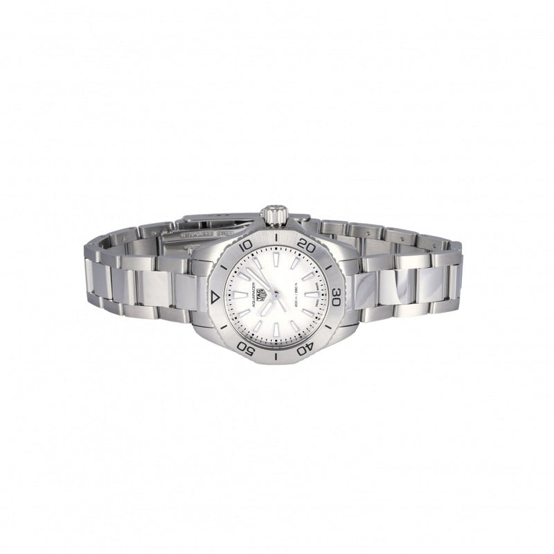 Tag Heuer Aquaracer Professional 200 Quartz White Dial Silver Steel Strap Watch for Women - WBP1411.BA0622 Buy Now By Tag Heuer