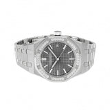 Audemars Piguet Royal Oak 50th Anniversary Diamonds Grey Dial Silver Steel Strap Watch for Men - 15551ST.ZZ.1356ST.03