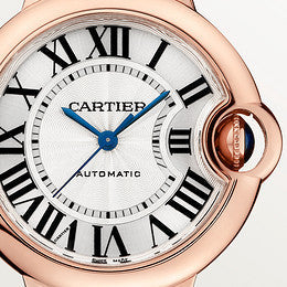 Shop Cartier Ballon Bleu De Cartier Silver Dial Brown Leather Strap Watch for Women - W6920097 in USA