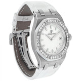 Audemars Piguet Royal Oak Diamonds White Dial White Rubber Strap Watch for Women - 67601ST.ZZ.D012CR.02