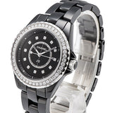 Chanel J12 Quartz Diamond Black Dial Black Steel Strap Watch for Women - J12 H6419
