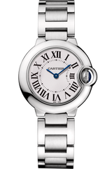 Cartier Ballon Bleu De Cartier Silver Dial Silver Steel Strap Watch for Men - WSBB0049