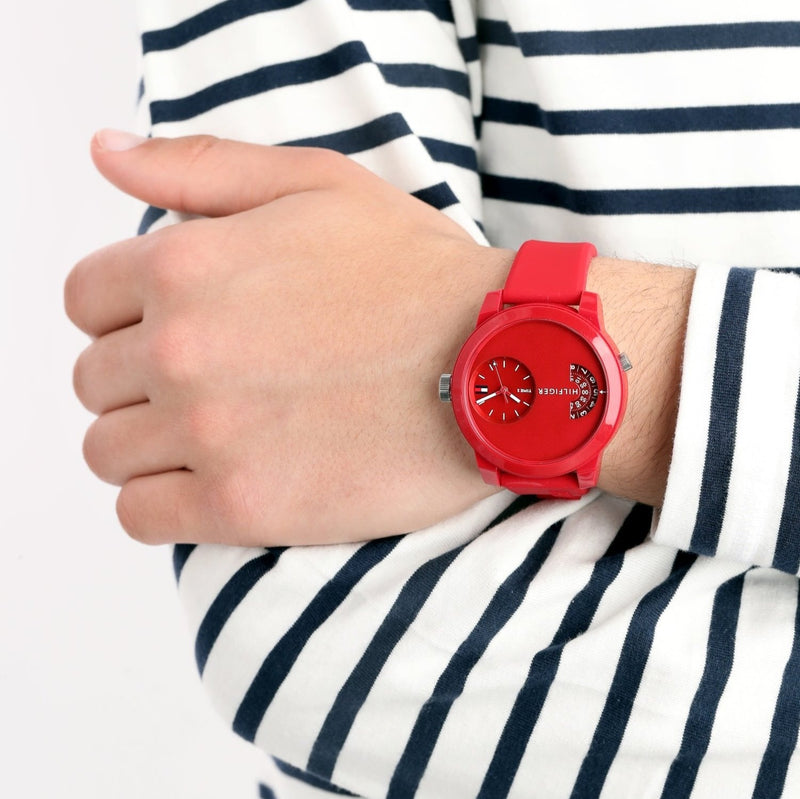 Tommy Hilfiger Denim Red Dial Red Rubber Strap Watch for Men - 1791557 Buy Now By Tommy Hilfiger