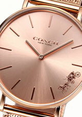 Coach Perry Rose Gold Dial Rose Gold Mesh Bracelet Watch for Women - 14503343 Buy Now By Coach