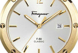 Salvatore Ferragamo F-80 Classic White Dial Brown Leather Strap Watch for Men - SFDT00819 Buy Now By Salvatore Ferragamo