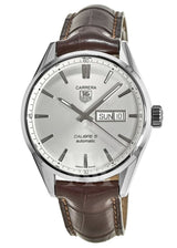 Tag Heuer Carrera Calibre 5 Automatic White Dial Brown Leather Strap Watch for Men - WAR201B.FC6291 Buy Now By Tag Heuer