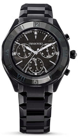 Shop Swarovski Dextera Chronograph Black Dial Black Steel Strap Watch for Women - 5641393 in USA
