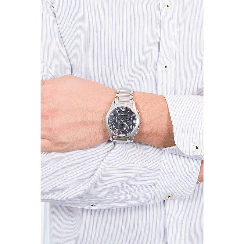 Emporio Armani Valente Chronograph Quartz Black Dial Silver Steel Strap Watch For Men - AR11083 Buy Now By Emporio Armani