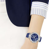 Swarovski Era Journey Blue Dial Blue Leather Strap Watch for Women - 5479239 Buy Now By Swarovski