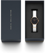 Daniel Wellington Classic Petite Dover Black Dial White NATO Strap Watch For Women - DW001000314 Buy Now By Daniel Wellington