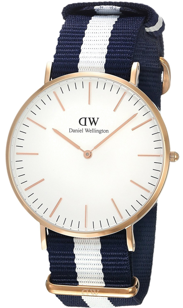 Shop Daniel Wellington Classic Glasgow White Dial Two Tone NATO Strap Watch for Men - DW00100004 in USA