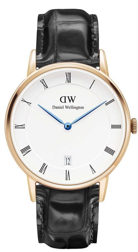 Daniel Wellington Dapper Reading White Dial Black Leather Strap Watch For Women - DW00100118 Buy Now By Daniel Wellington