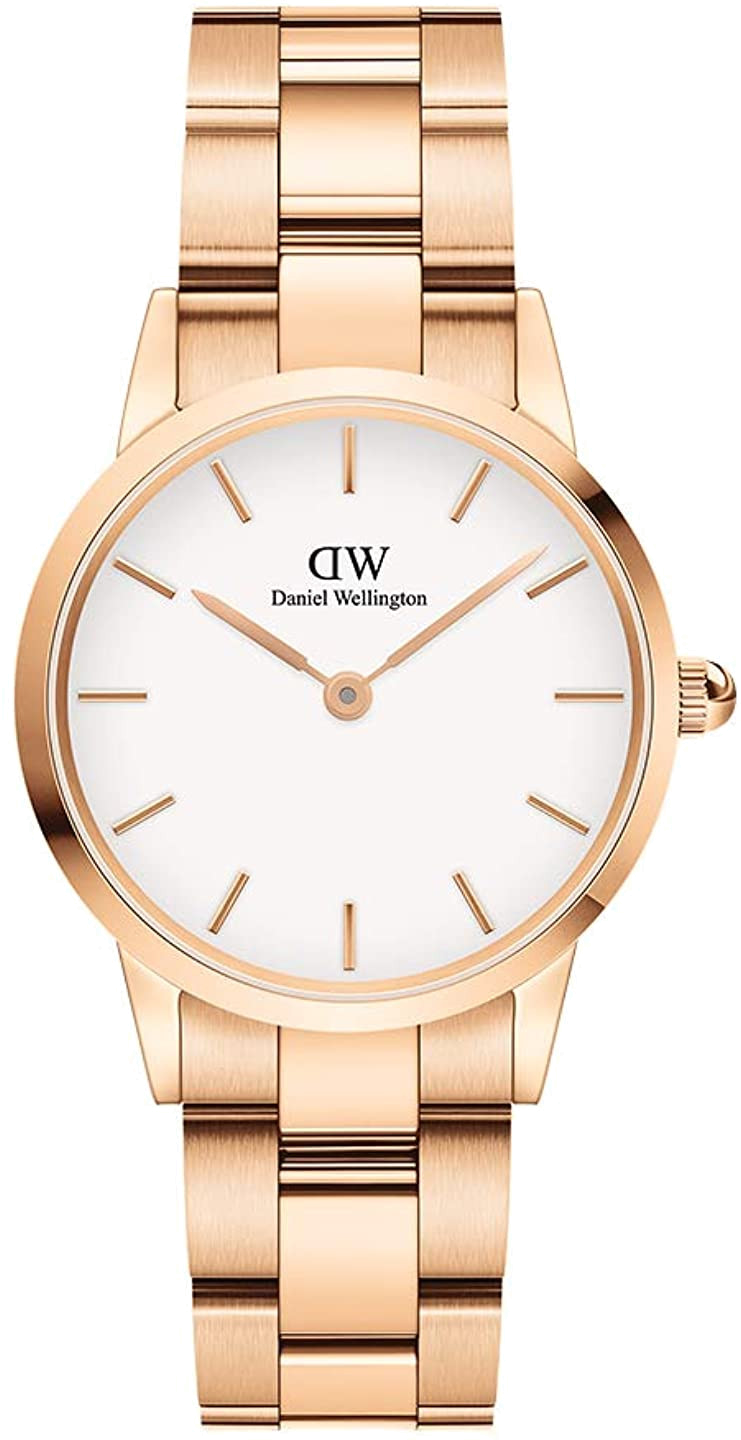 Daniel Wellington Iconic Link White Dial Rose Gold Steel Strap Watch for Women - DW00100213 Buy Now By Daniel Wellington