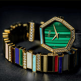 Dior Gem Dior Mother of Pearl Green Dial Yellow Gold Steel Strap Watch for Women - CD18111X1002
