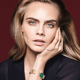 Dior Gem Dior Mother of Pearl Green Dial Yellow Gold Steel Strap Watch for Women - CD18111X1002
