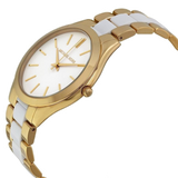 Michael Kors Slim Runway Quartz White Dial Two Tone Steel Strap Watch For Women - MK4295 Buy Now By Michael Kors