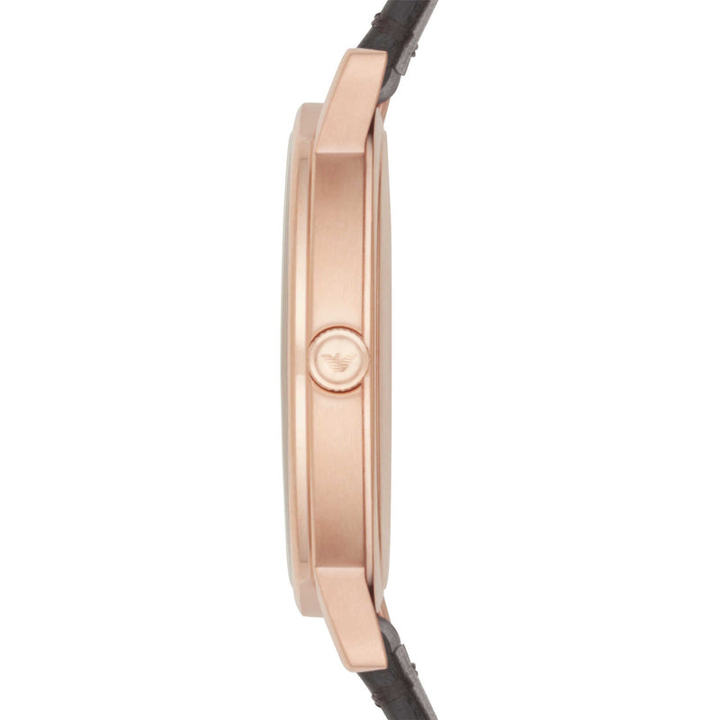 Emporio Armani Dress Quartz White Dial Brown Leather Strap Watch For Men - AR11011 Buy Now By Emporio Armani