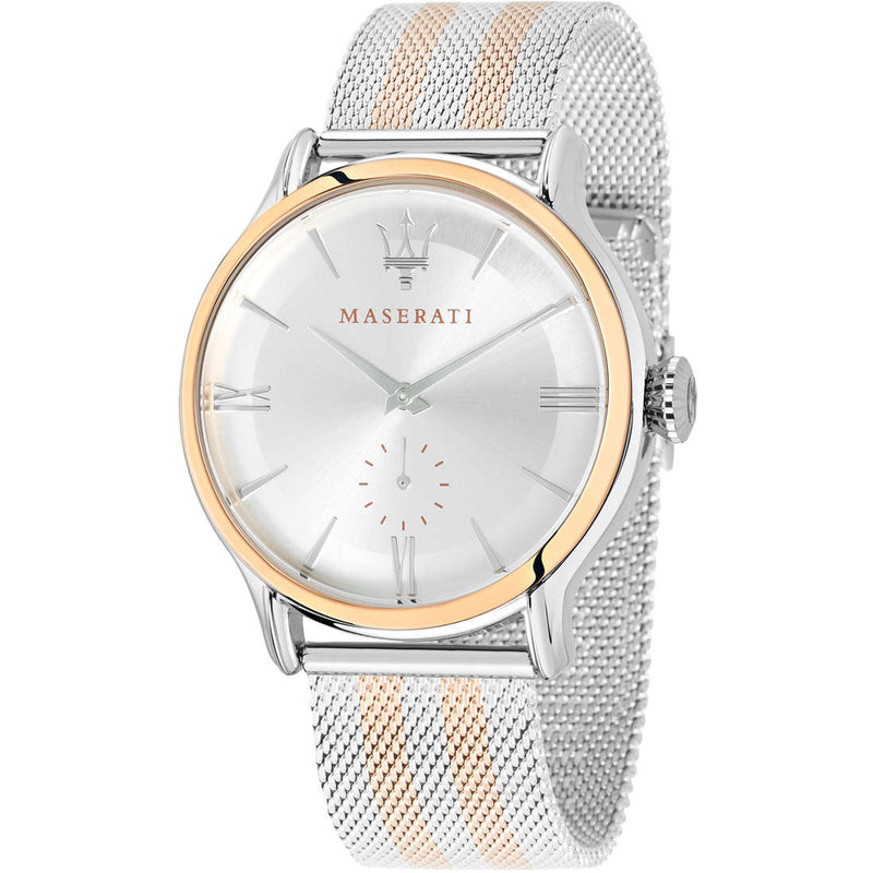 Maserati Epoca Silver Dial Two Tone Mesh Bracelet Watch For Men - R8853118005 Buy Now By Maserati