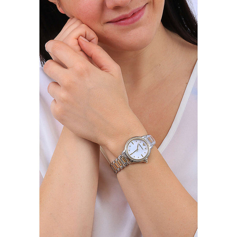 Emporio Armani Mia Quartz Mother of Pearl Dial Two Tone Steel Strap Watch For Women - AR11524 Buy Now By Emporio Armani