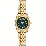 Michael Kors Lexington Pave Three-Hand Green Dial Gold Steel Strap Watch for Women - MK4842 Buy Now By Michael Kors