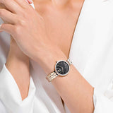 Shop Swarovski Cosmopolitan Black Dial Rose Gold Steel Strap Watch for Women - 5517797 in USA