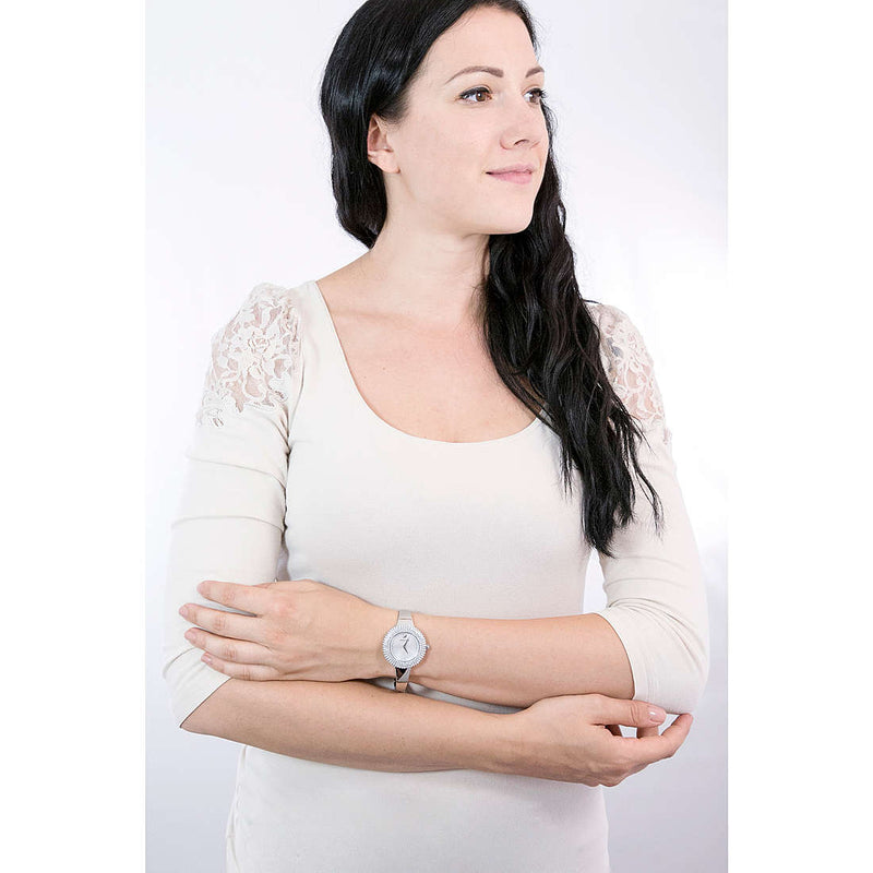 Shop Swarovski Crystal Rose Silver Dial Silver Steel Strap Watch for Women - 5483853 in USA