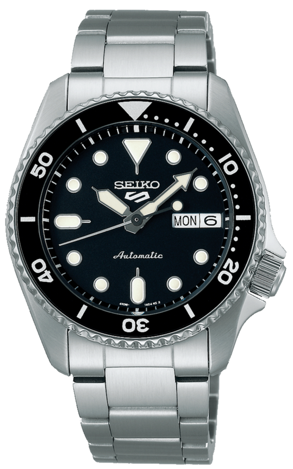 Shop Seiko 5 Sports SKX Automatic Black Dial Silver Steel Strap Watch For Men - SRPK29K1 in USA