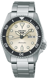 Seiko 5 Sports SKX Automatic Cream Dial Silver Steel Strap Watch For Men - SRPK31K1 Buy Now By Seiko
