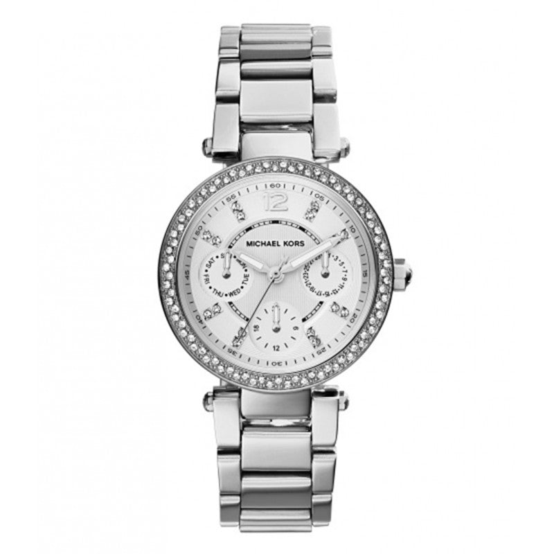 Michael Kors Parker Silver Dial Silver Steel Strap Watch for Women - MK5615