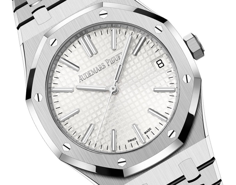 Audemars Piguet Royal Oak Automatic White Dial Silver Steel Strap Watch for Men - 15510ST.OO.1320ST.03