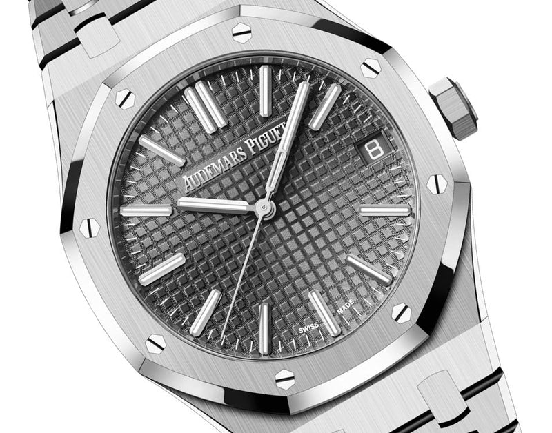 Audemars Piguet Royal Oak Automatic Grey Dial Silver Steel Strap Watch for Men - 15510ST.OO.1320ST.05