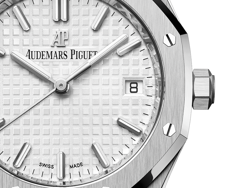 Audemars Piguet Royal Oak Automatic White Dial Silver Steel Strap Watch for Women - 77350ST.OO.1261ST.01