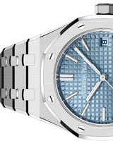 Audemars Piguet Royal Oak 50th Anniversary Light Blue Dial Silver Steel Strap Watch for Men - 15550ST.OO.1356ST.04